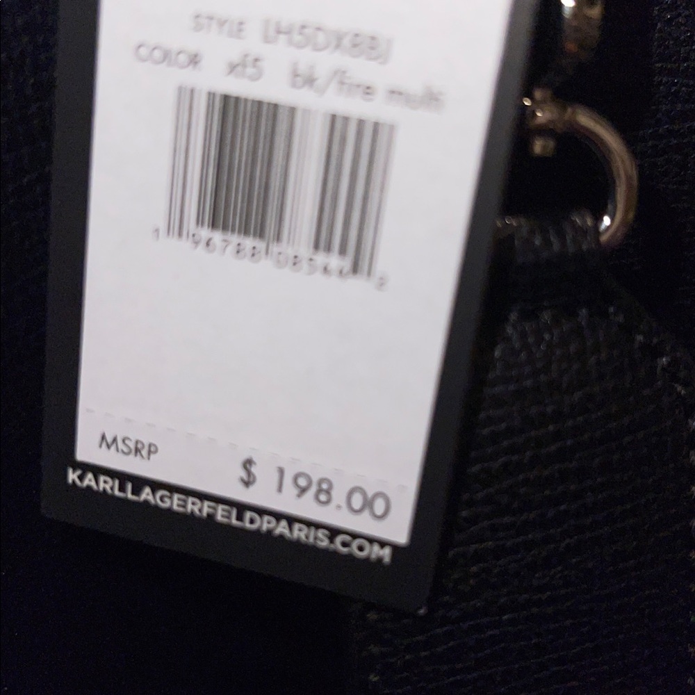 Karl Lagerfeld Black Tote with Colorful Lettering SOLD - Picture 8 of 8